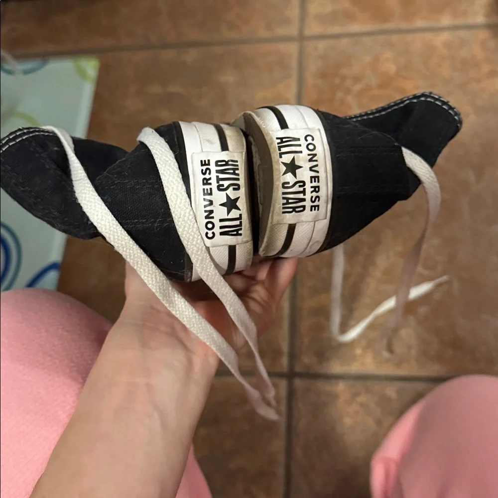 Converse Black and White High-Top Sneakers - Picture 4 of 4